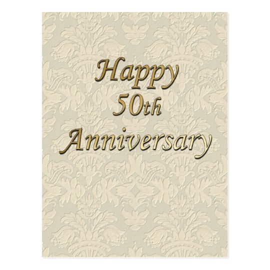 Happy 50th Anniversary Postcard | Zazzle.com