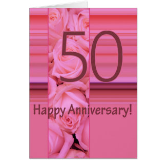 Happy 50th Anniversary roses Card