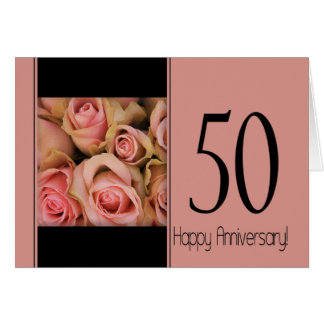 Happy 50th Anniversary roses Card