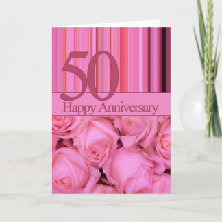 Happy 50th Anniversary roses Card