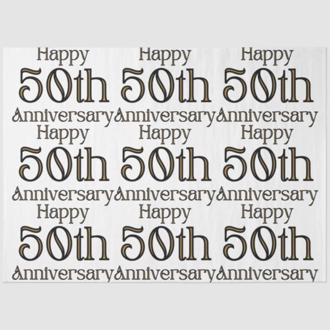Happy 50th Anniversary Tissue Paper (Front)