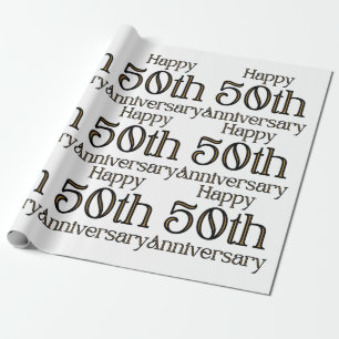 Happy 50th Anniversary Wrapping Paper