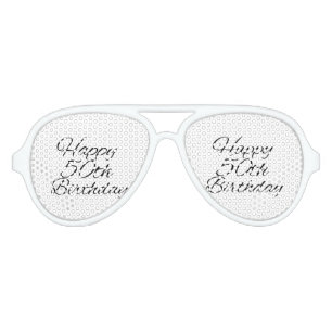 happy 50th birthday aviator sunglasses