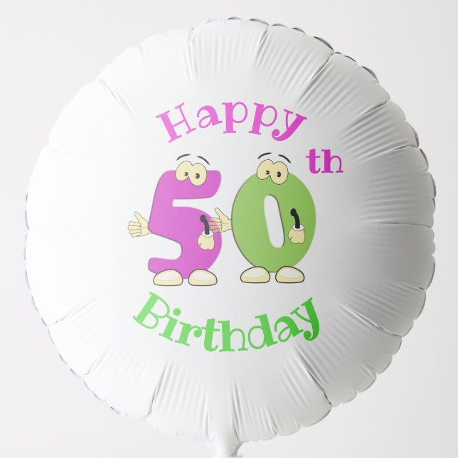 Happy 50th Birthday Balloon (Front)