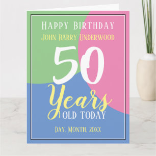 Happy 50th Birthday Card