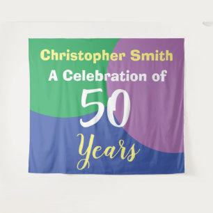 Happy 50th Birthday Celebration Tapestry