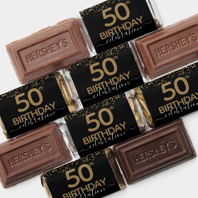 Happy 50th Birthday Fun Bold Confetti Hershey's Miniatures (Assorted)