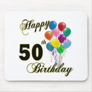 Happy 50th Birthday Gifts and Birthday Apparel Mouse Pad