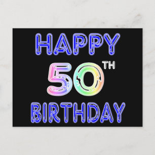 Happy 50th Birthday Gifts and Birthday Apparel Postcard