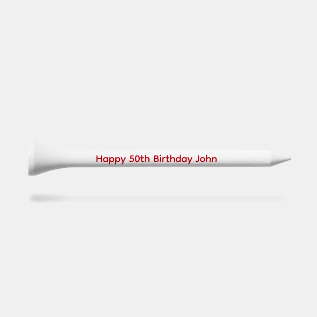 Happy 50th Birthday Golf Tees (Side (Horz))