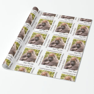 Happy 50th Birthday Gorilla  Wrapping Paper