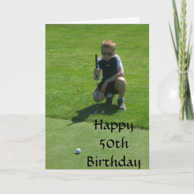 HAPPY 50th BIRTHDAY HOPE IT IS "PAR-FECT" Card (Front)