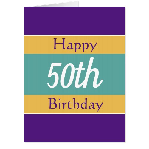 Happy 50th birthday huge card