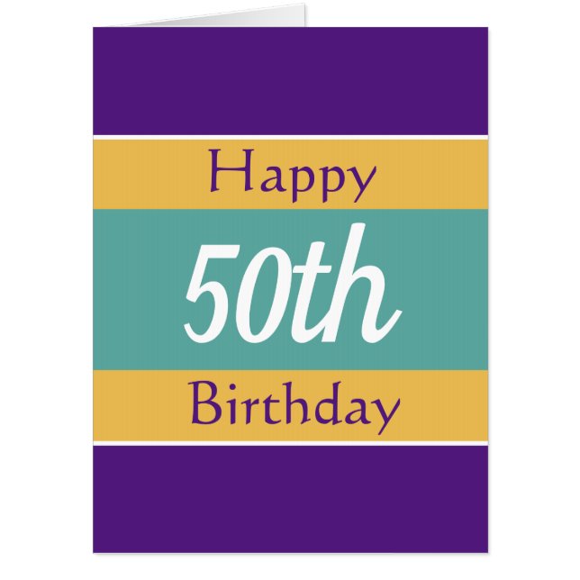Happy 50th birthday huge card (Front)