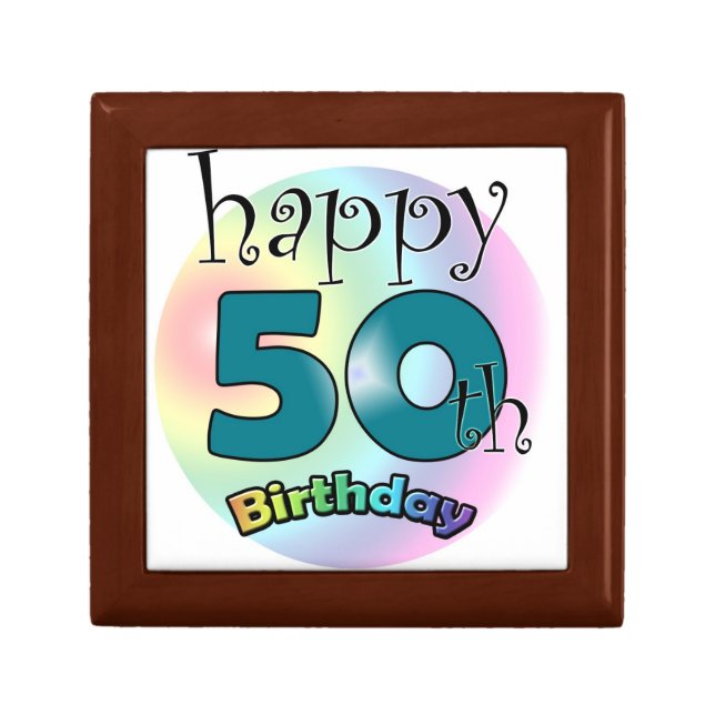 Happy 50th Birthday Keepsake Box (Front)