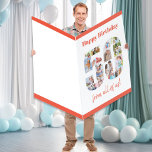 Happy 50th Birthday Milestone Photo Collage Huge Card<br><div class="desc">Happy 50th Birthday from all of us! Milestone birthdays are the perfect opportunity to give a giant birthday card; especially one with a unique photo collage filled with pictures of friends and family. The template is set up for you to add your own photos, so they will automatically form a...</div>