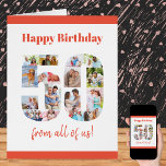 Happy 50th Birthday Number 50 Photo Collage Big<br><div class="desc">Big Birthday Card for a 50th Birthday - ideal for friend, family or work colleague. The design features a photo collage in the shape of a large number 50, which you can make unique with your own photos. Create your own photo collage by adding your photos in an orderly direction...</div>