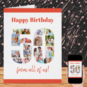 Happy 50th Birthday Number 50 Photo Collage Big Cards