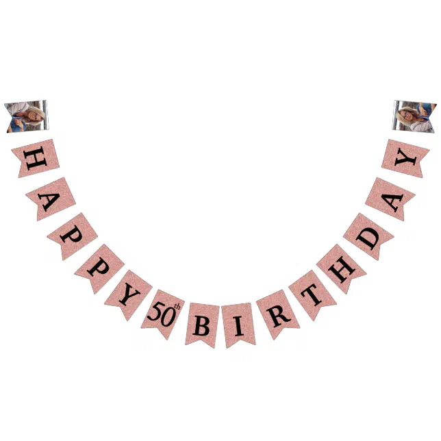 Happy Birthday Backdrop - Glitter Rose Pink Background Banner With Balloons, Heels, Wine Glass - Photography Backdrop For Women Girls Party
