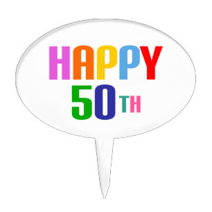 Happy 50th cake topper