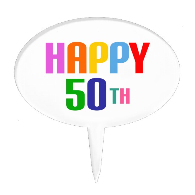 Happy 50th cake topper (Front)