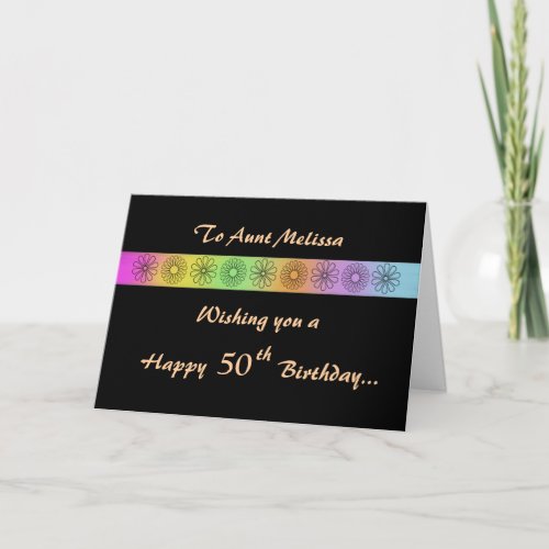 Happy 50th Customizable Birthday Card