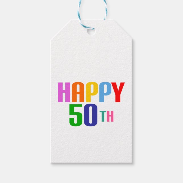 Happy 50th gift tags (Front)