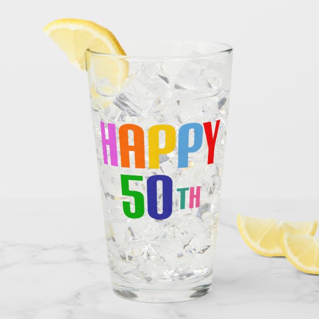 Happy 50th glass (Front Ice)
