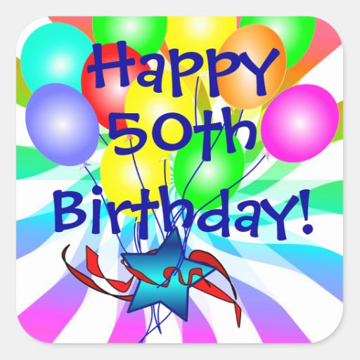 Happy 50th or ? Birthday Stickers | Zazzle