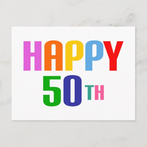 Happy 50th postcard