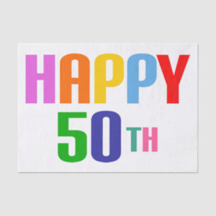 Happy 50th tissue paper