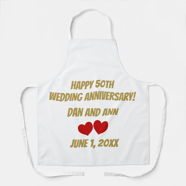 Happy 50TH Wedding Anniversary  Apron (Front)