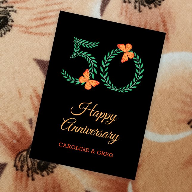 Happy 50th Wedding Anniversary Butterfly Card (Creator Uploaded)