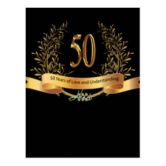 Happy 50th Wedding Anniversary Greeting Carts Postcard