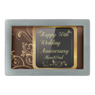 Happy 50th Wedding Anniversary Multi products sele Belt Buckle