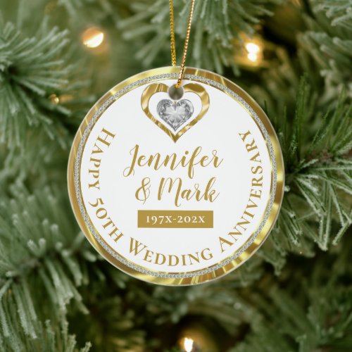 Happy 50th Wedding Anniversary Ornament