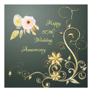 Happy 50th Wedding Anniversary Photo Enlargement