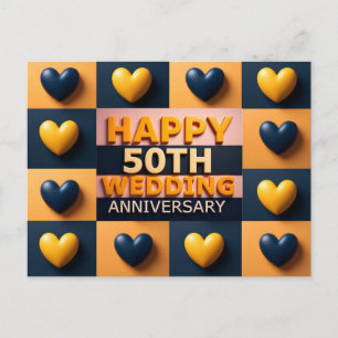 Happy 50th Wedding Anniversary Postcard