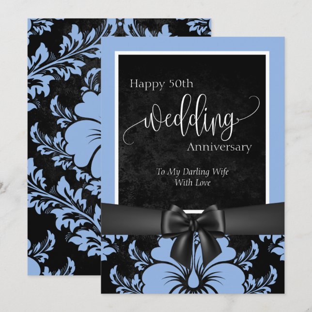 Happy 50th wedding anniversary traditional photo i invitation (Front/Back)