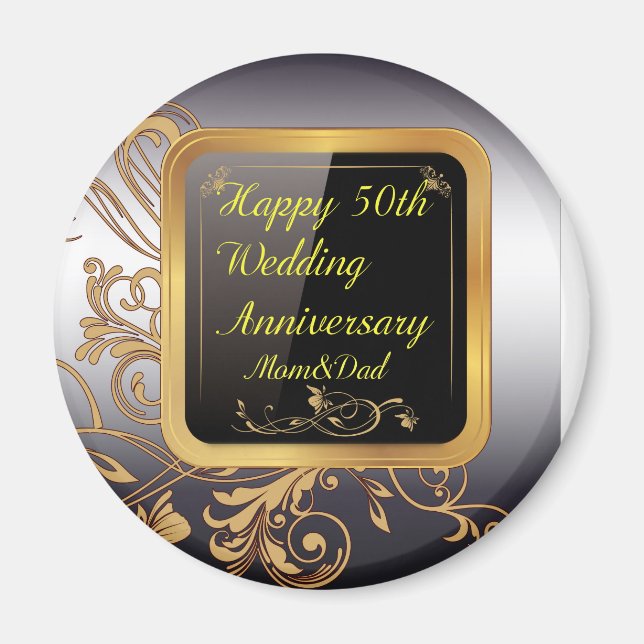 Happy 50th Weddings Anniversary Favors &-Gifts But Magnet (Front)