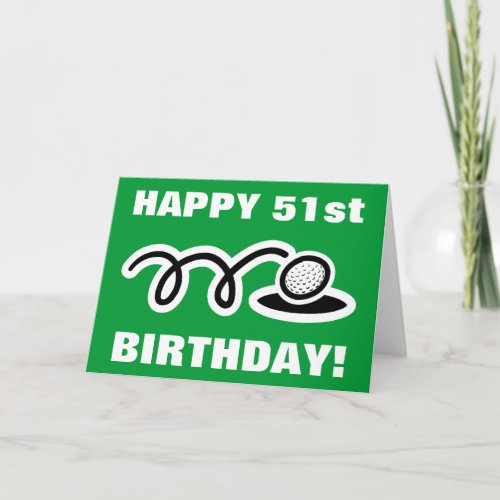 Happy 51st Birthday Card _ Customizable age number