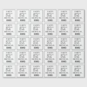 HAPPY 52ND BIRTHDAY; Art Deco Style; Custom Name Wrapping Paper