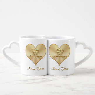 Happy 52nd Wedding Anniversary Mugs PERSONALIZED