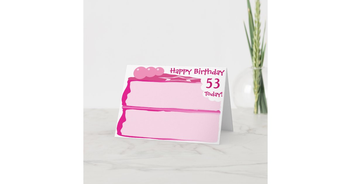 Happy 53rd Birthday Card | Zazzle.com