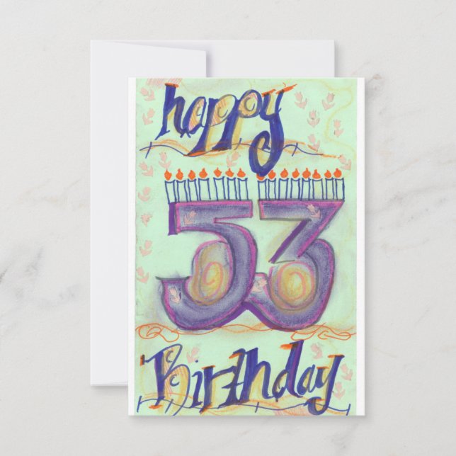 Happy 53rd birthday card (Front)
