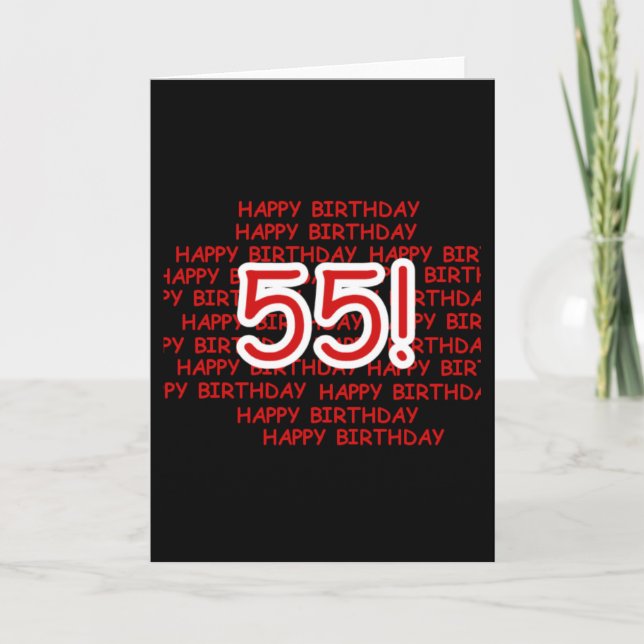 Happy 55th Birthday Card (Front)