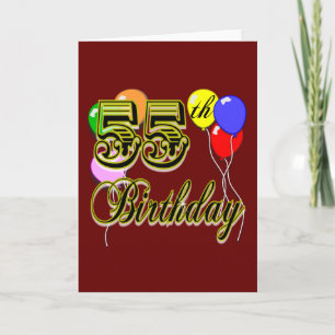 Happy 55th Birthday Celebration Card