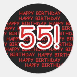 Happy 55th Birthday Stickers | Zazzle