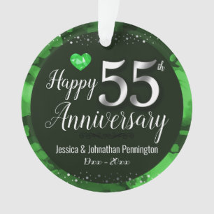 Happy 55th Wedding Anniversary Ornament
