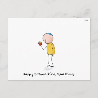 "Happy 57something something" - Rosh Hashanah Postcard